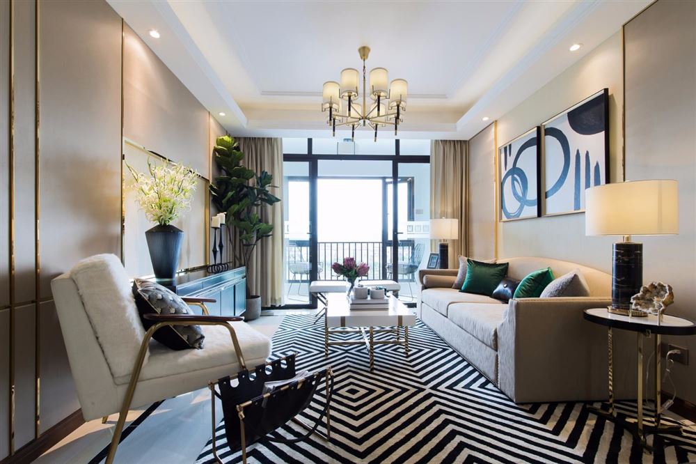 佛山市金地&middot;招商臻玥府轻奢风格三居室装修案例