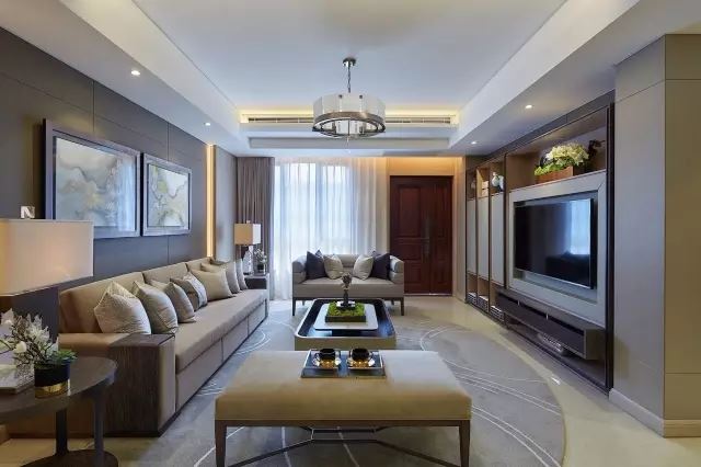 佛山市越秀阅湖台新中式风格四居室装修案例