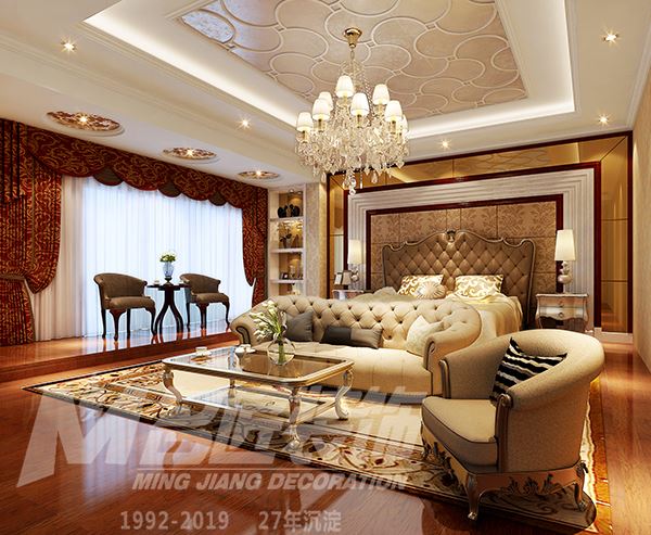 佛山市保利玥府欧式风格四居室装修案例