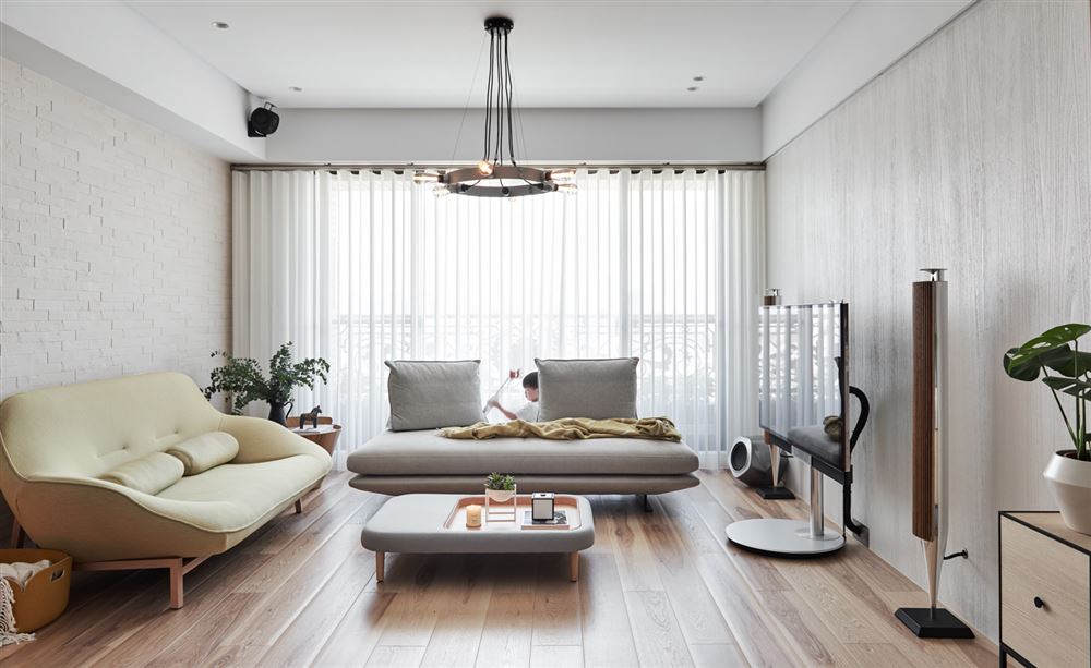 佛山市复地公园和光北欧风格三居室装修案例